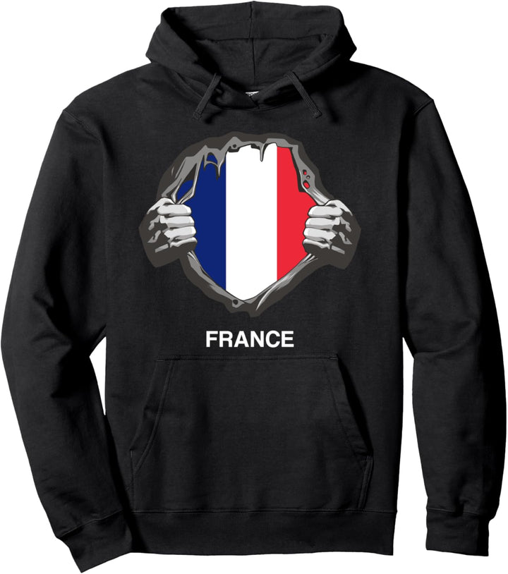Neue Frankreich Flagge Seele Herz Fan Pullover Hoodie