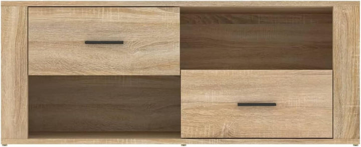 Tidyard TV Schrank mit Schubladen und Fächer Lowboard Fernsehtisch Fernsehschrank TV Möbel Sonoma-Ei