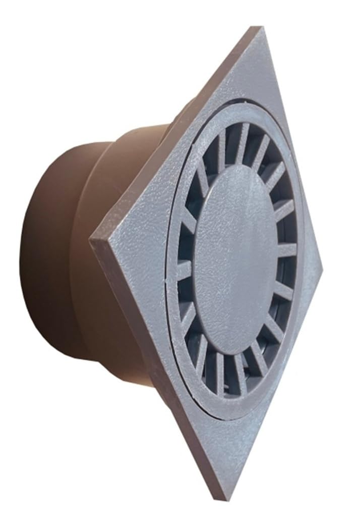 Hofablauf grau 20 x 20 cm befahrbar, senkrechter Abgang