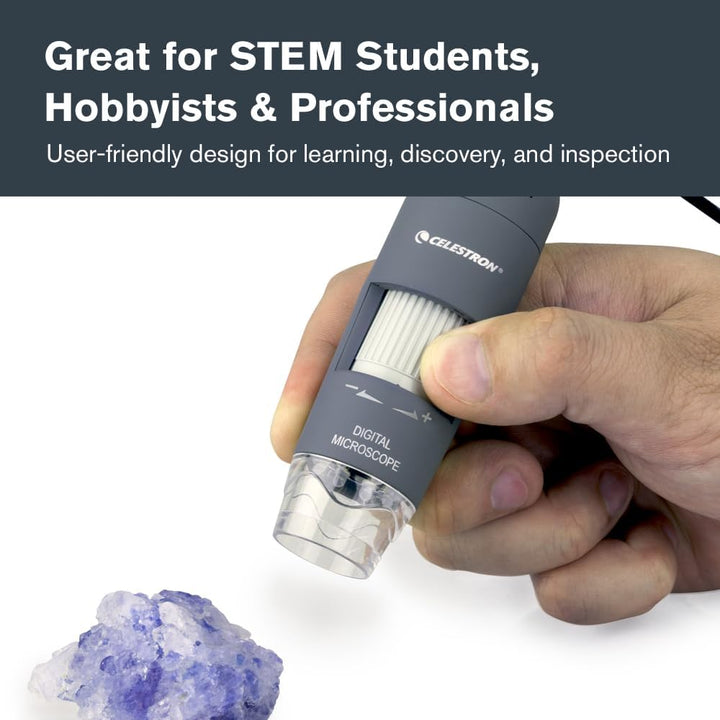Celestron Deluxe Capture Your Discoveries 44302-C Handheld Digitalmikroskop, Grau Deluxe, Handgerät,