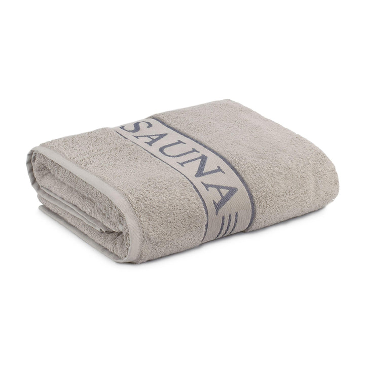 frottana Sauna – Saunatuch mit Bordüre 80 x 200 cm aus 100% Baumwolle, cashmere 80 x 200 cm Cashmere