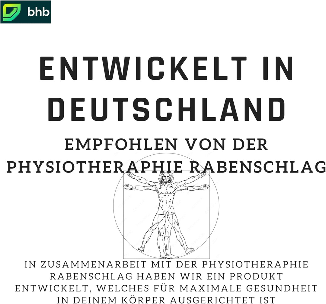 Bhb Balance Board mit Griffen, Grau, Ø 39,5 cm, bis 200 kg, rutschfest – Wackelbrett für Core Traini