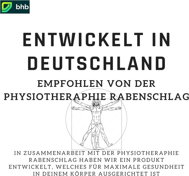 Bhb Balance Board mit Griffen, Grau, Ø 39,5 cm, bis 200 kg, rutschfest – Wackelbrett für Core Traini