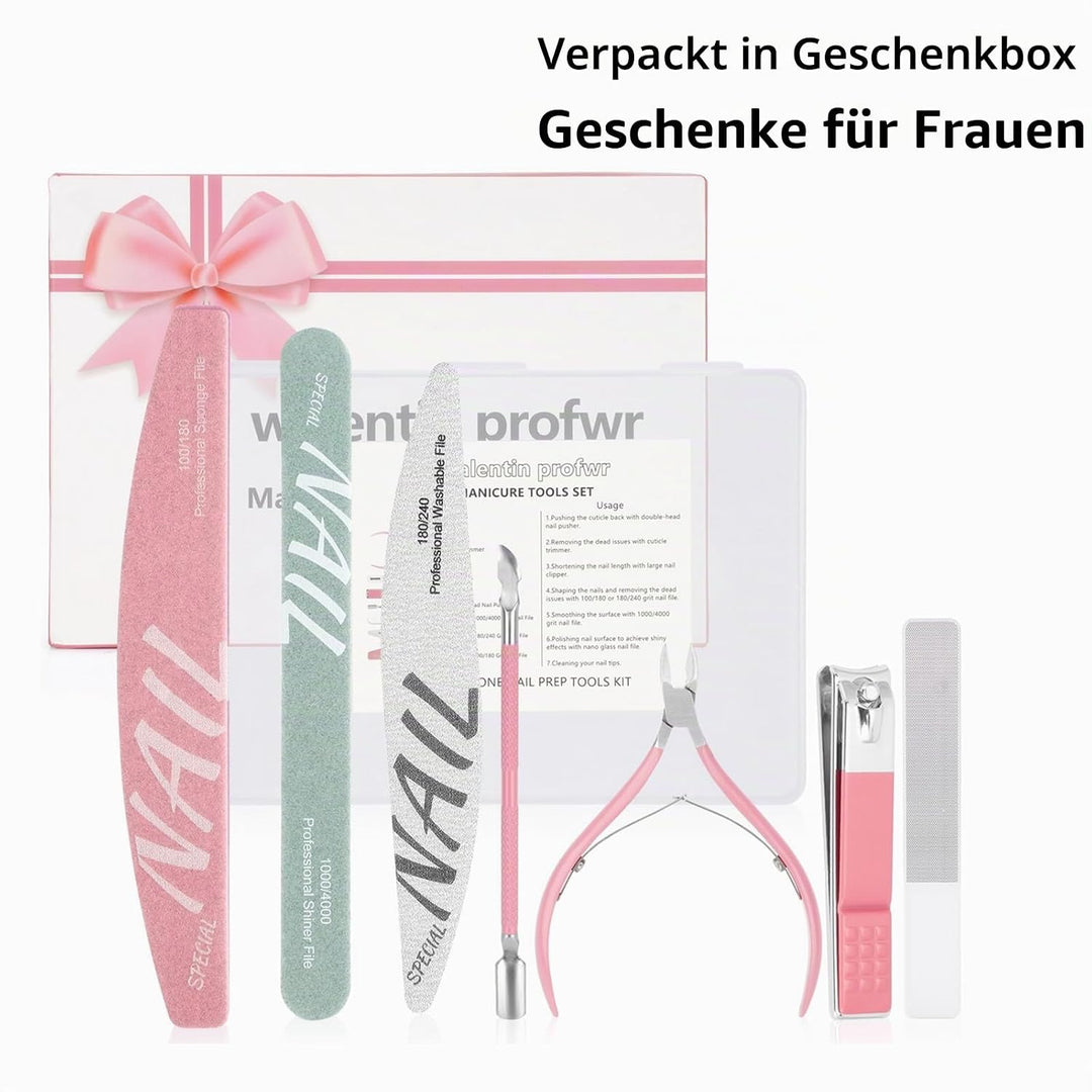 Maniküre Set Frauen Nagel Kit für Frauen Nagelfeilen Kit Maniküre Werkzeuge Nagelpflege Kit mit Nage