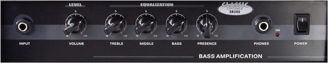 Classic Cantabile SB-300 Basscombo (Verstärker mit 60 Watt, 10" Speaker, 4-Band Equalizer, Bassrefle