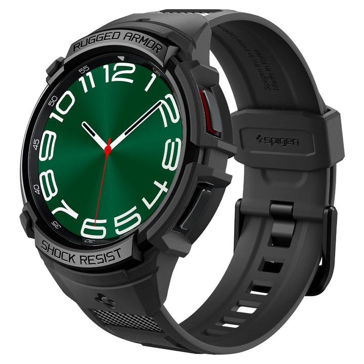 Spigen Rugged Armor Pro Hülle mit Armband Kompatibel mit Samsung Galaxy Watch 6 Classic 47mm 2023 -