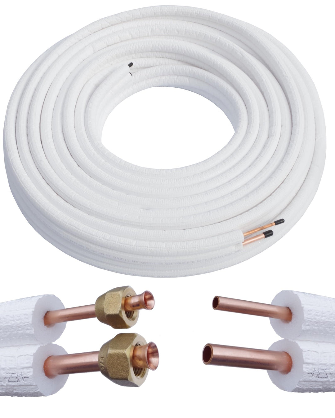 Kolor Kältemittelleitung Kupferrohr 1/4" 3/8" 1m bis 25m Klimaanlage Wärmepumpe R32 R410A R470C Kupf