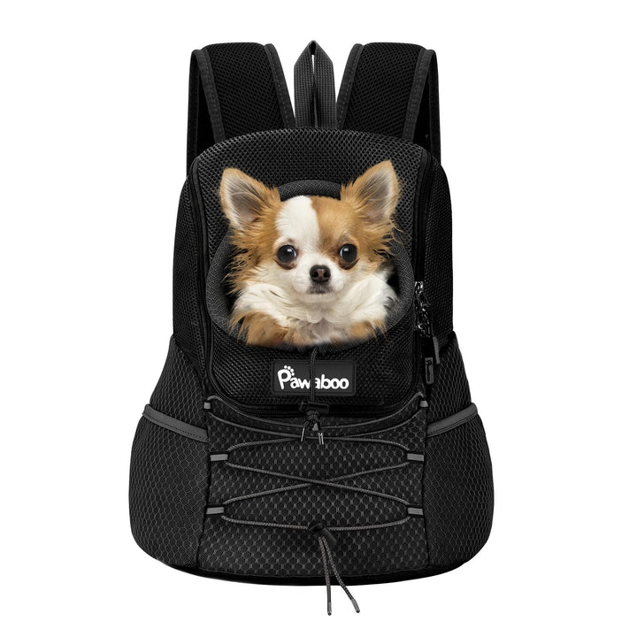 Pawaboo Vordertrage-Rucksack Für Hunde, Schwarz, M Schwarz L 38 x B 20 x H 41 cm, Schwarz L 38 x B 2