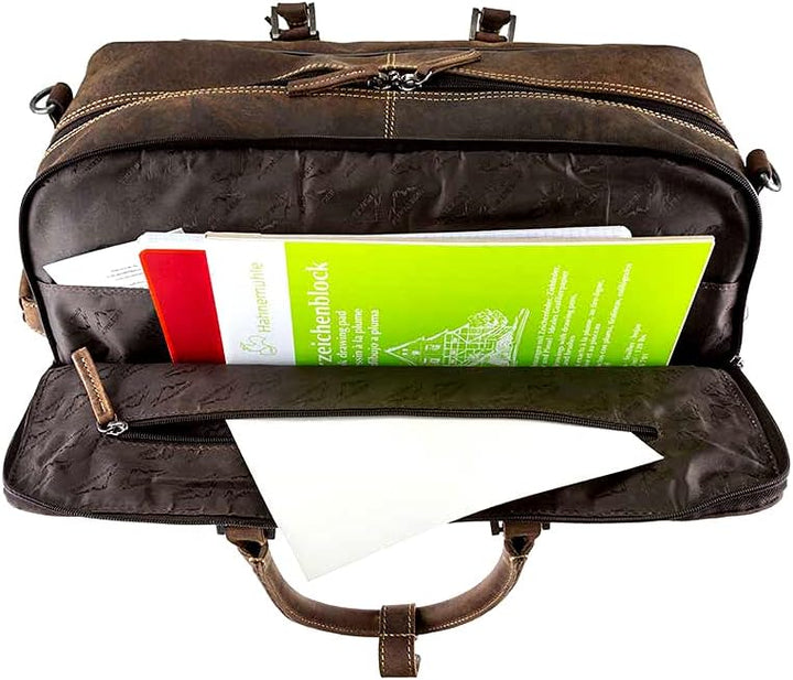 Alpenleder Reisetasche mit Rollen - ROM (Handgefertigt) - Nachhaltiges Bio-Leder aus regionaler Land
