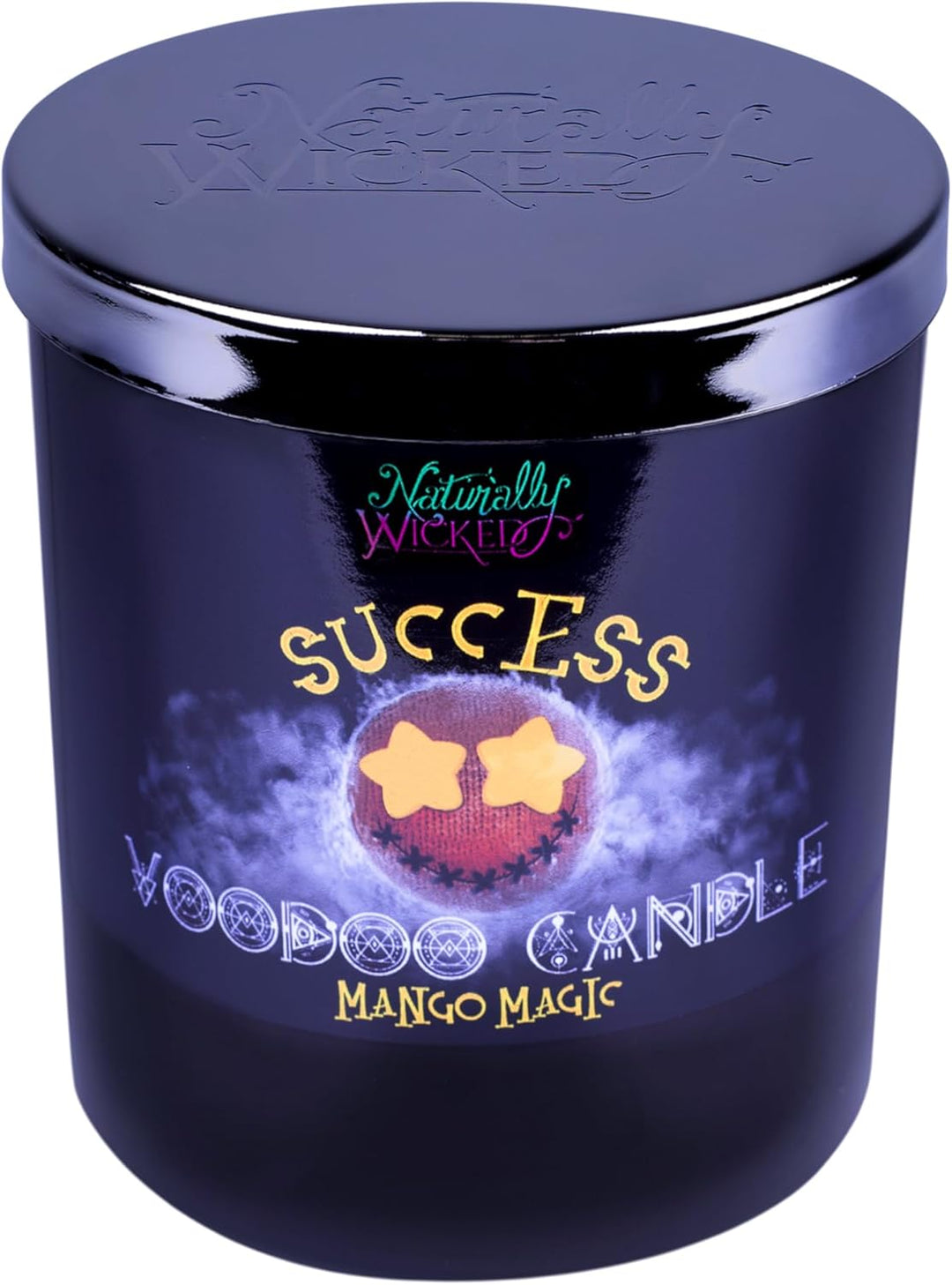 Naturally Wicked Voodoo Erfolgs Kerze | Inklusive Voodoo-Puppe und Kristallstab | Vegane Kristallzau