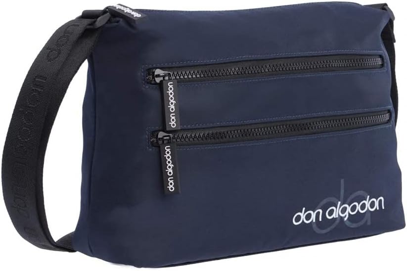 DON ALGODON Damen Zita Umhängetaschen, 30 x 9.5 x 19 cm Marineblau, Marineblau