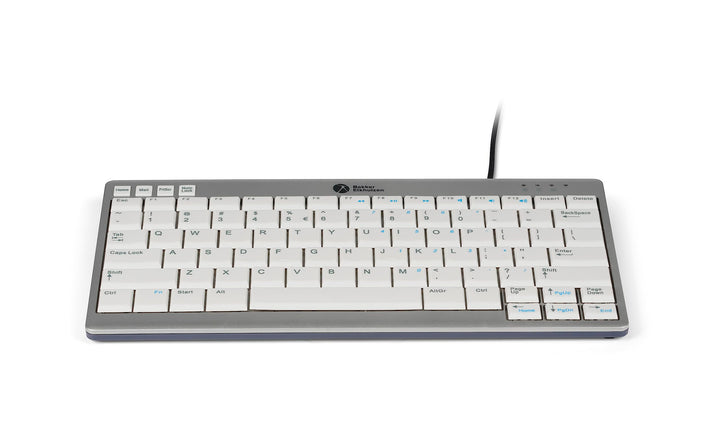 BakkerElkhuizen UltraBoard 950 Kompakte Tastatur, US-Layout QWERTY, verkabelt, hellgrau/weiss