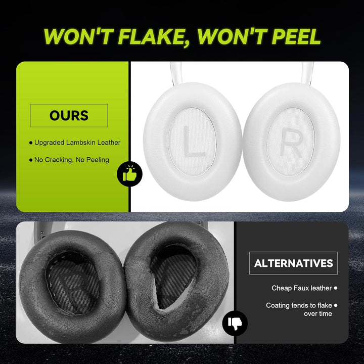 Ersatz Ohrpolster für Bose NC700 / 700 Noise Cancelling Kopfhörer, Aurivor Lammfell-Leder Ohrkissen-