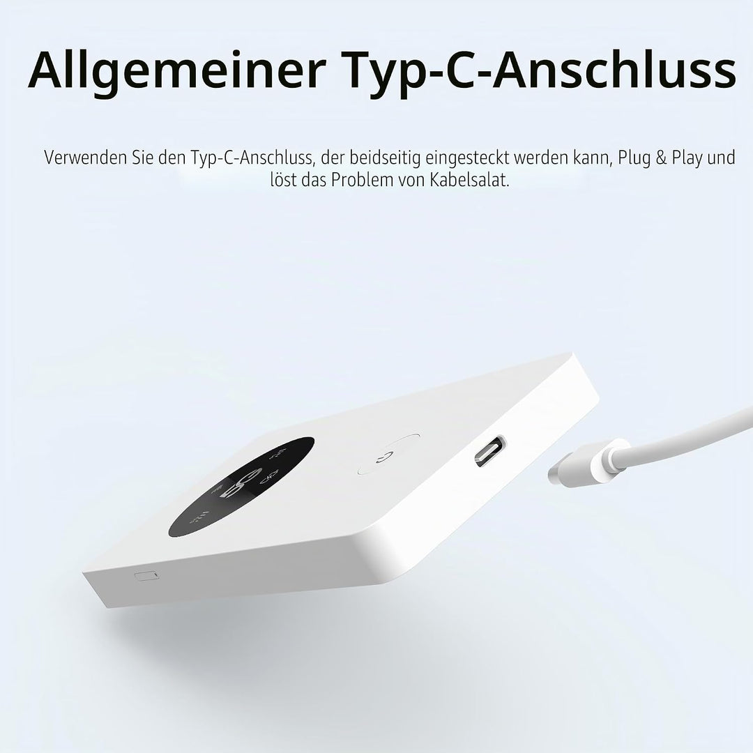 Calonny Tragbarer mobiler WLAN-Hotspot,5G-LTE-SIM-Router,2 Gbit/s,5000 mAh wiederaufladbarer Akku,ka