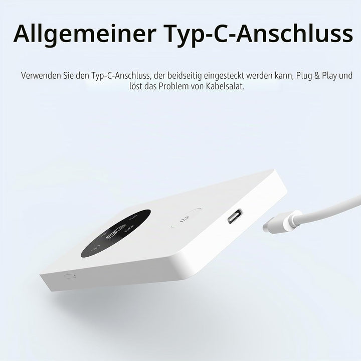 Calonny Tragbarer mobiler WLAN-Hotspot,5G-LTE-SIM-Router,2 Gbit/s,5000 mAh wiederaufladbarer Akku,ka