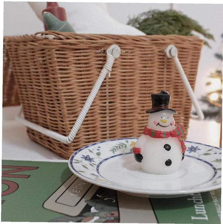 CULER Multifunktionale Rattan Kid Spielzeug Lagerung Eimer Woven beweglicher Picknick-Korb mit Griff