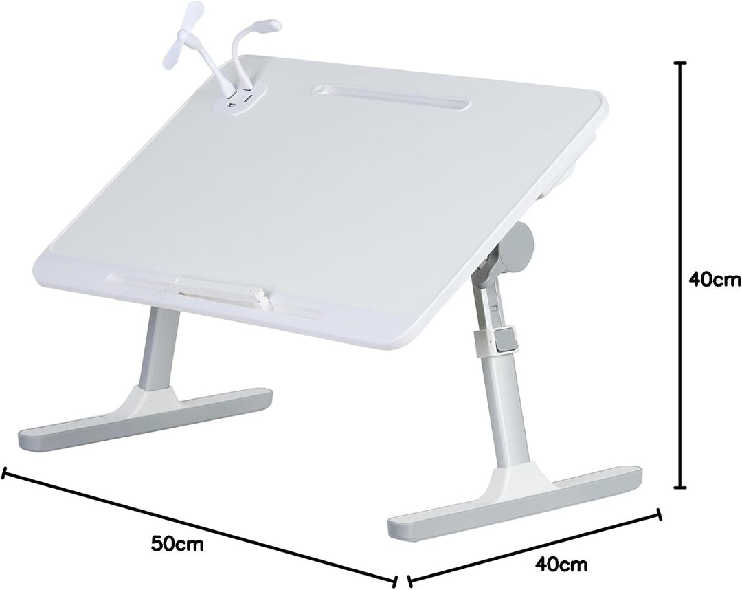 Laptop Schreibtisch Faltbares Bett, Verstellbarer Laptop Betttisch mit Höhen und Winkeln, Faltbarer