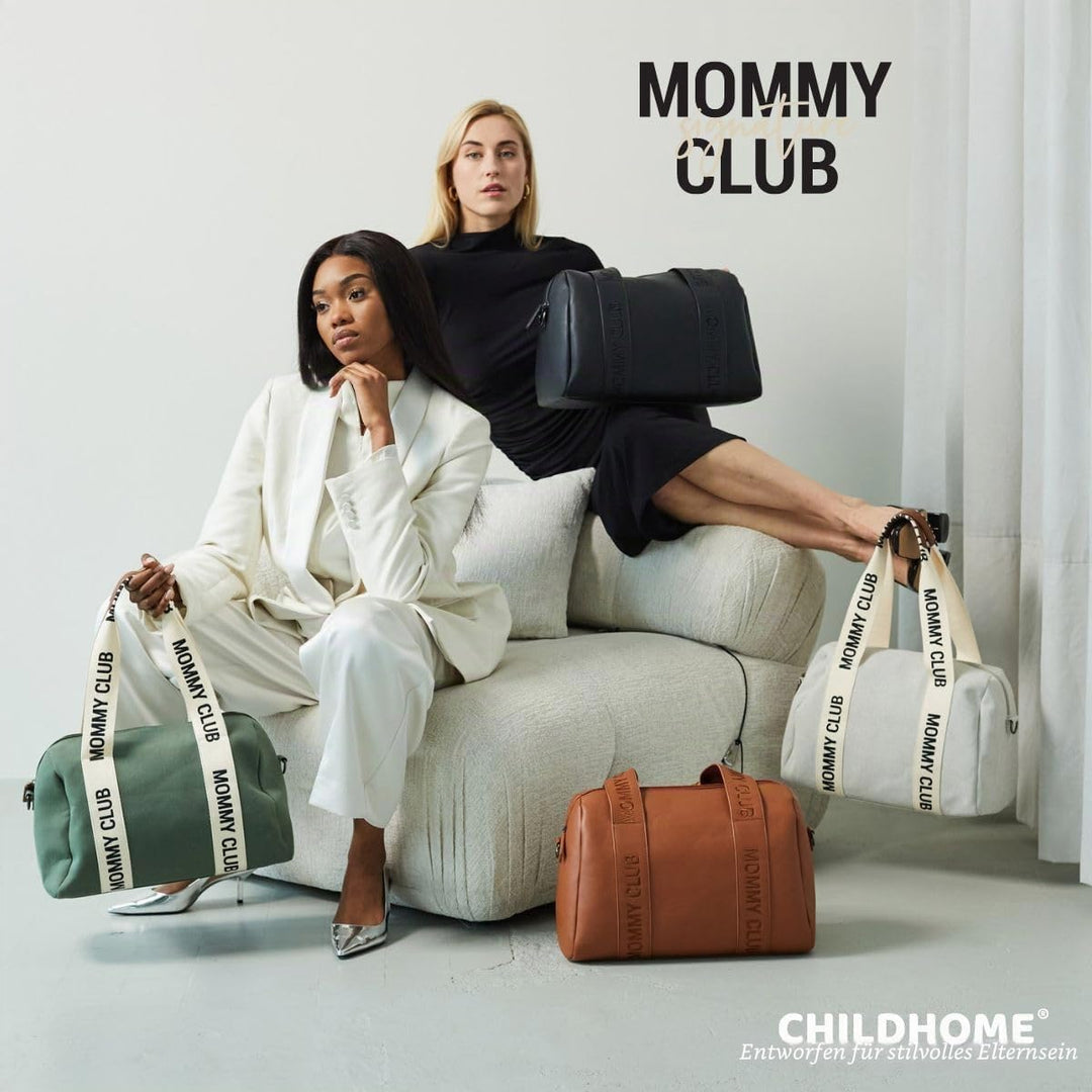 CHILDHOME, Baby Wickeltasche, Mommy Bag, Inklusive Wickelunterlage, Viele Fächer, Kinderwagenbefesti