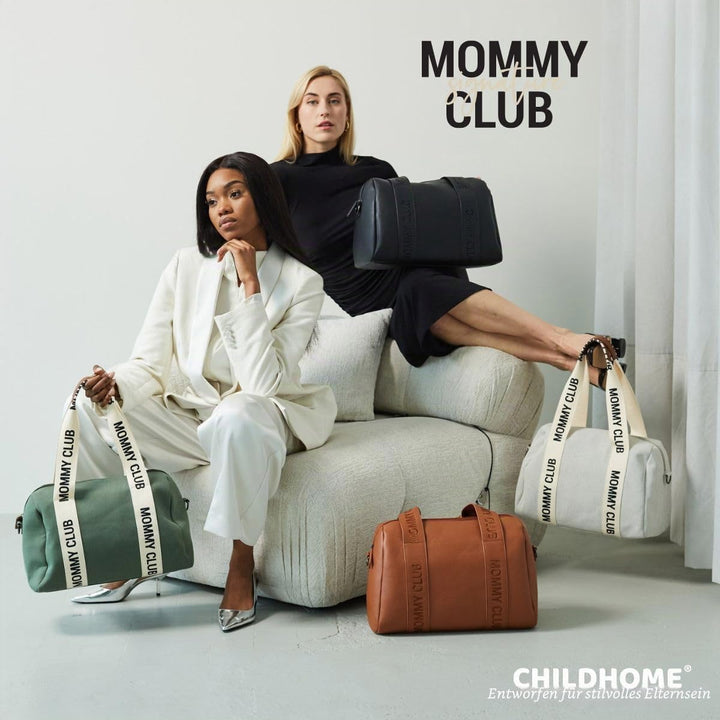CHILDHOME, Baby Wickeltasche, Mommy Bag, Inklusive Wickelunterlage, Viele Fächer, Kinderwagenbefesti