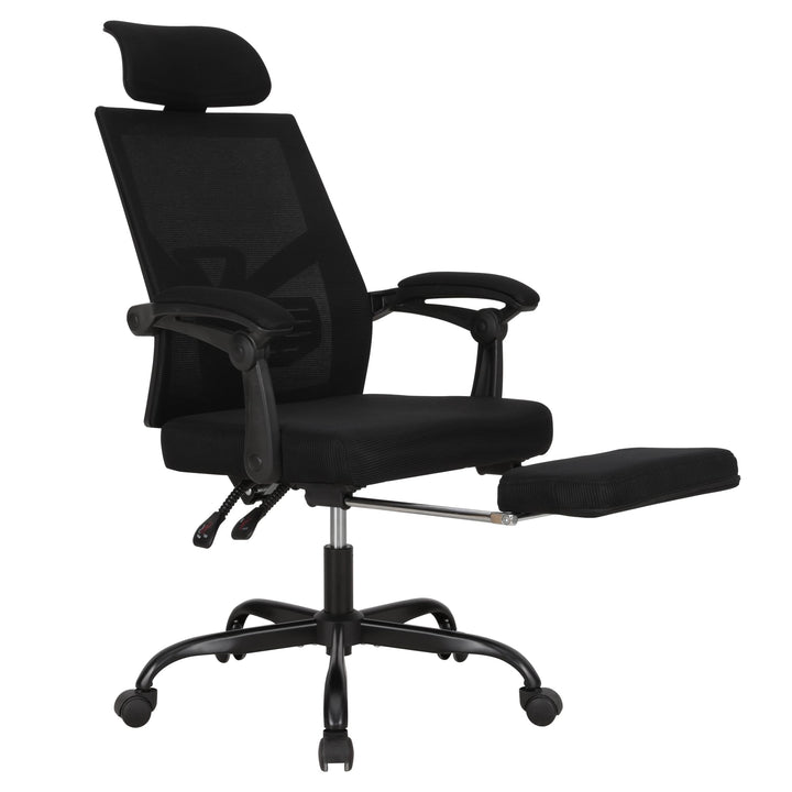 UEV Ergonomisch Bürostuhl aus Mesh, Schreibtischstuhl mit Fussstütze, Drehstuhl mit Verstellbarer Ko