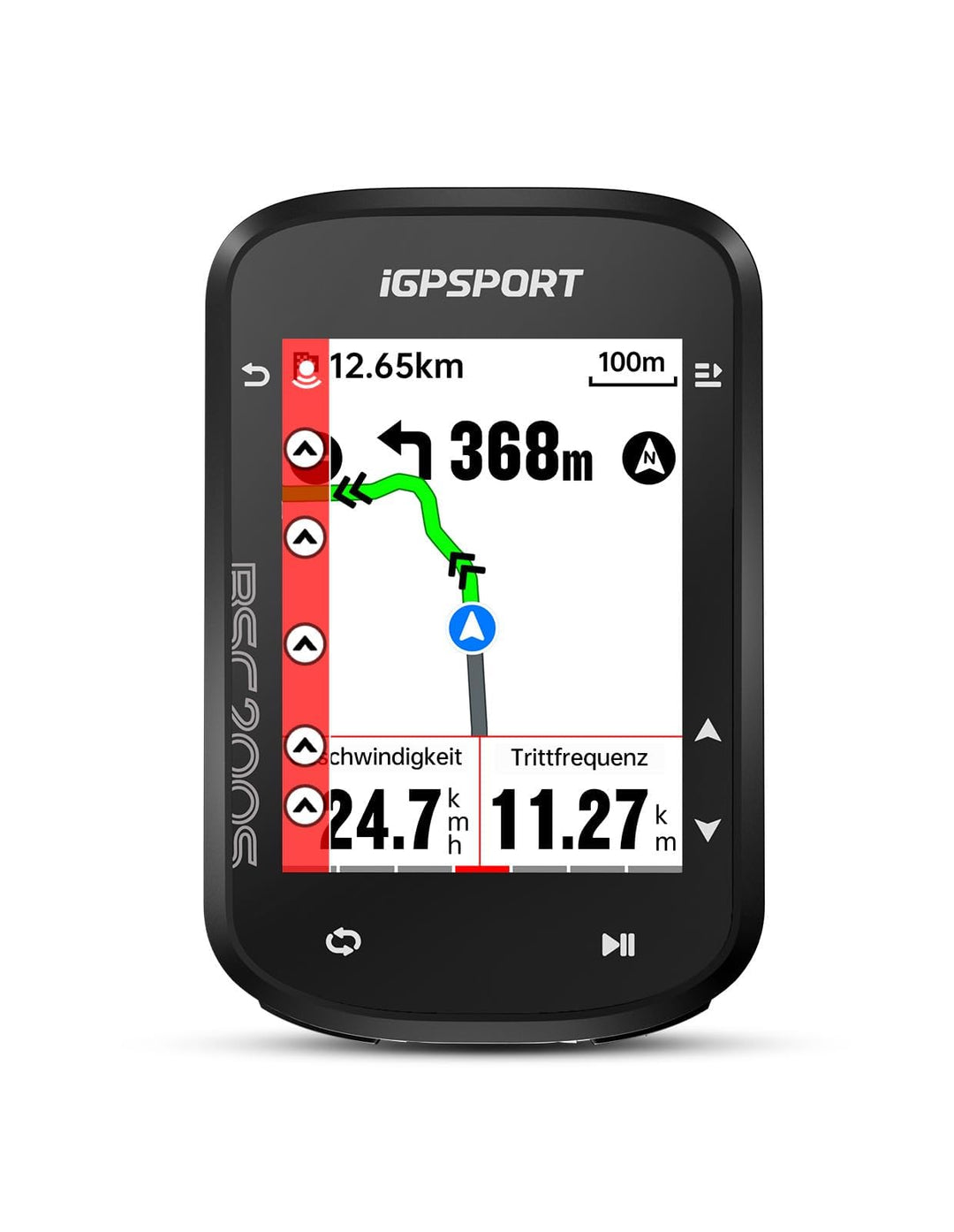 iGPSPORT BSC200S Fahrradcomputer Kabellos GPS, Routennavigation Weiterfahrtfunktion Gierwende-Eingab