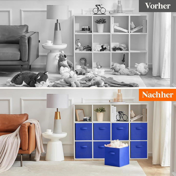 Lifewit 12 Stück Aufbewahrungswürfel, Aufbewahrungsbox aus Stoff, Ordnungsboxen aus Vliesstoff mit G