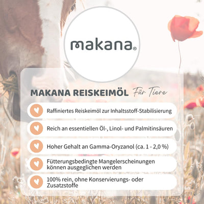 Makana Reiskeimöl für Tiere, raffiniert, 100% rein, 5000 ml Kanister (1 x 5