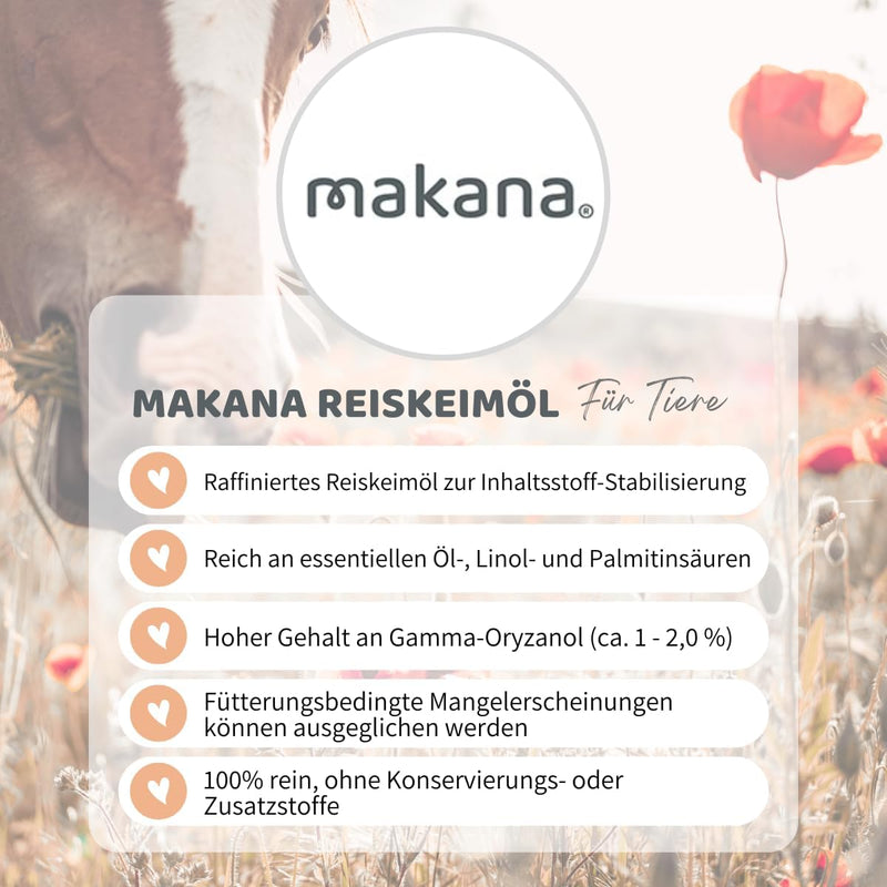 Makana Reiskeimöl für Tiere, raffiniert, 100% rein, 5000 ml Kanister (1 x 5