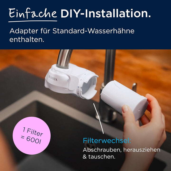 BRITA Filterkartusche ON TAP V für ON TAP Wasserfilter für den Wasserhahn (4 Monate) – Ersatzkartusc
