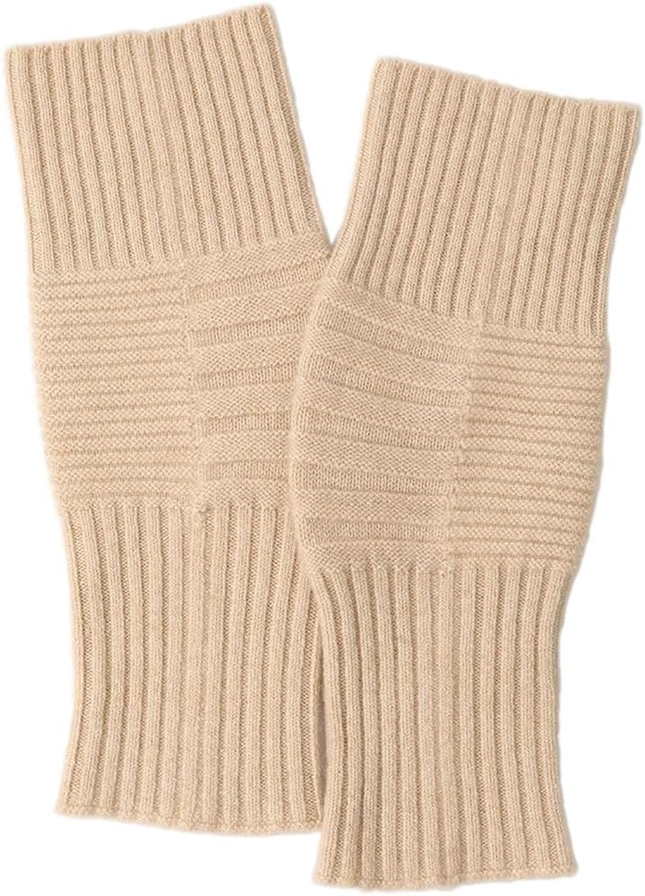 Prettystern verdickte Gestrickt 100% Kaschmir dehnbare wärmende Kniebeugen Kniestulpen Cashmere Knie