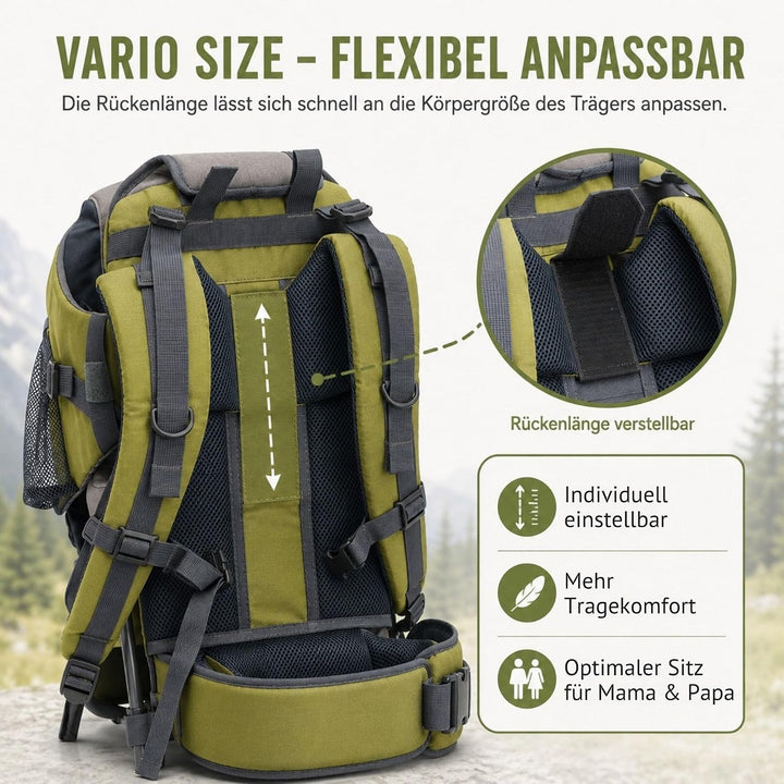 Fillikid Rückentrage Explorer Elite Exklusiv | Kindertrage für Wandern & Reise | Babytragerucksack m
