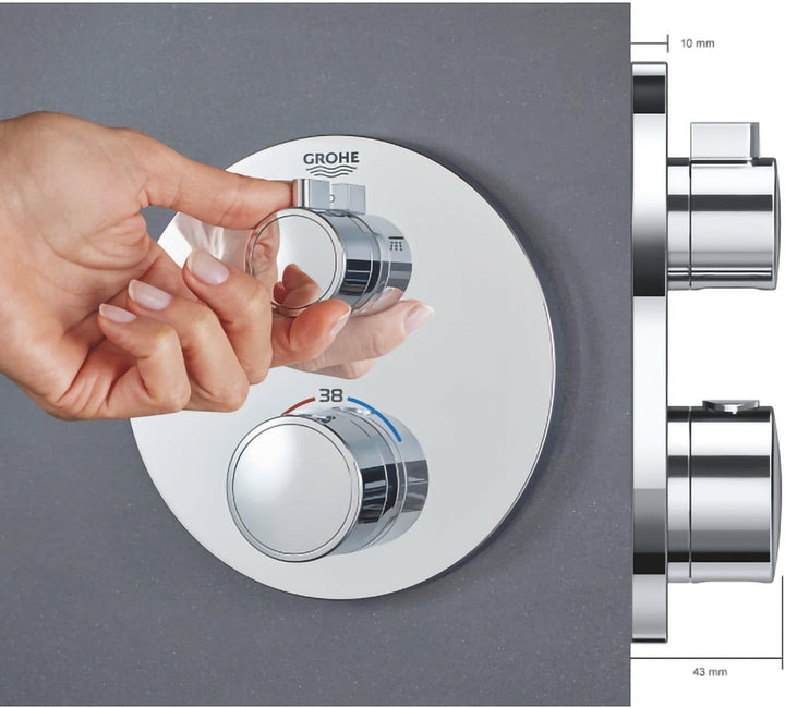 Grohe Grohe Duschsystem Unterputz mit Rainshower Cosmopolitan 210 210 mm UP-Duschsystem Eckiges Desi