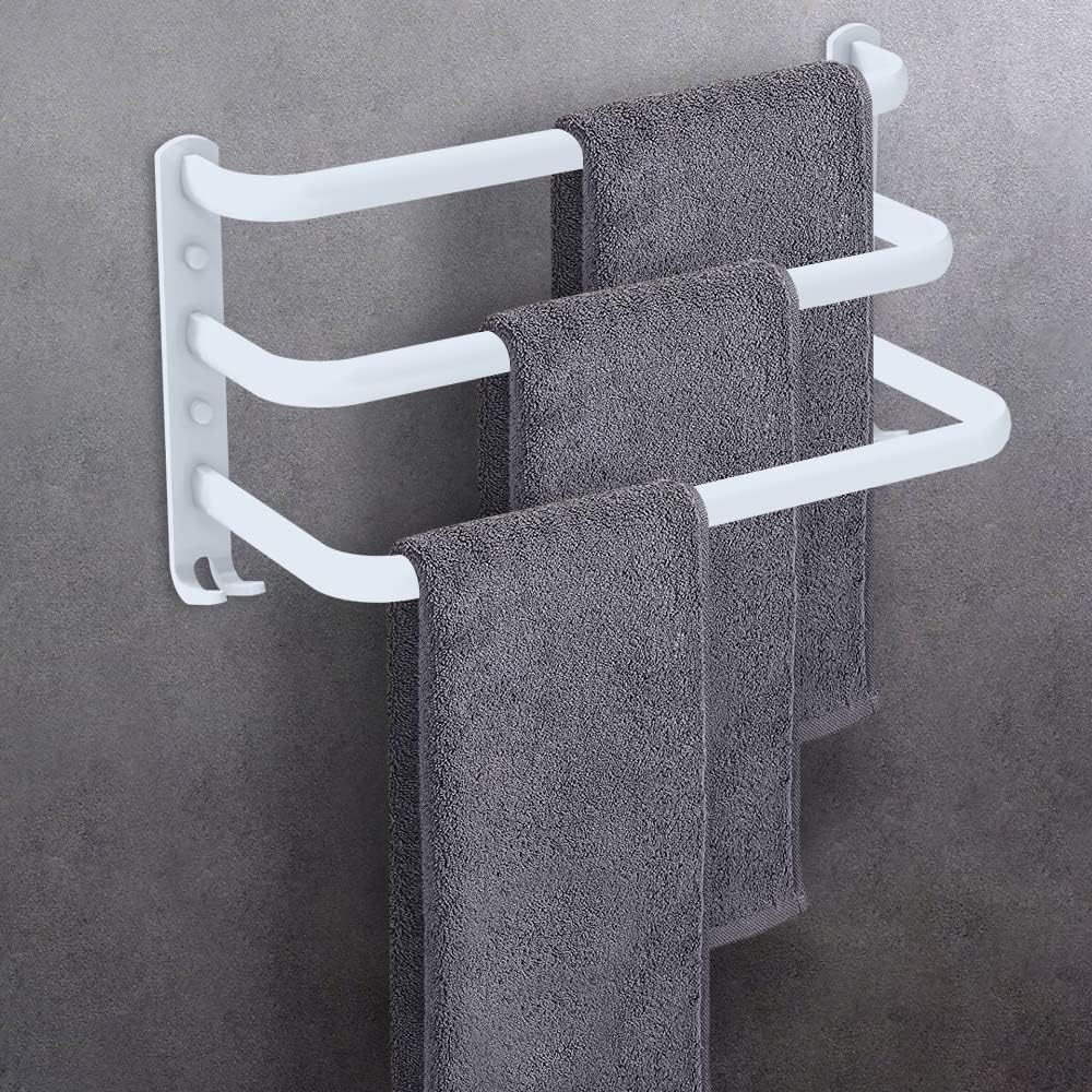 HONPHIER Handtuchhalter Bad 3 Tier Handtuchstange Badezimmer Aluminium Wand-handtuchhalter Handtuchh