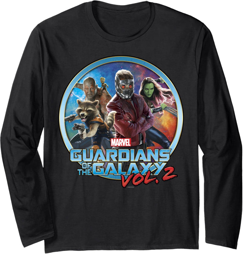 Marvel Guardians Of The Galaxy Vol. 2 Group Action Pose Langarmshirt
