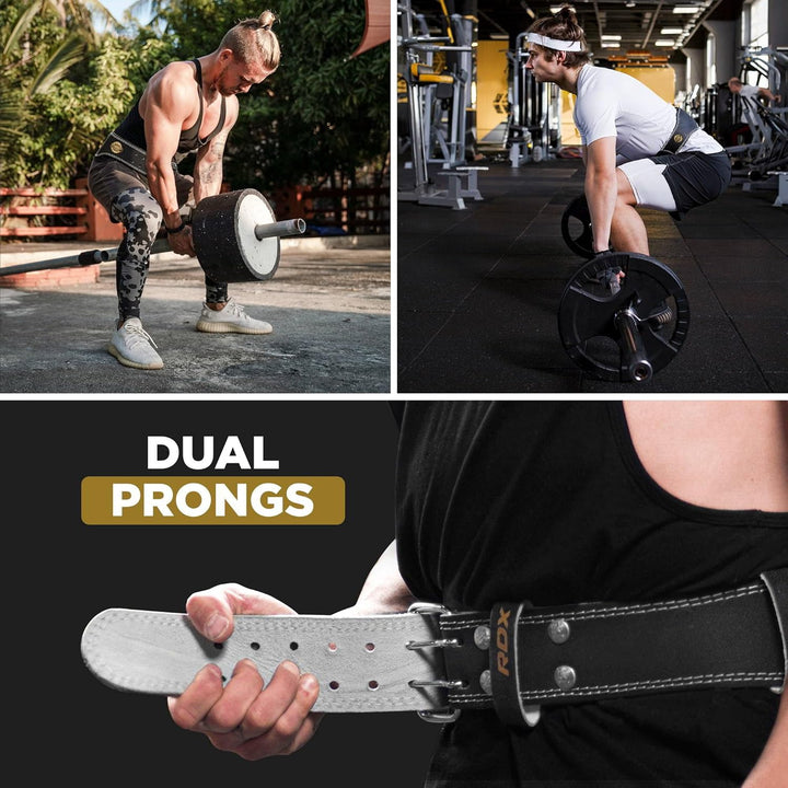 RDX Gewichthebergürtel Leder 4” und 6”, 10 Verstellbar Löcher Trainingsgürtel Schnalle, Powerlifitin