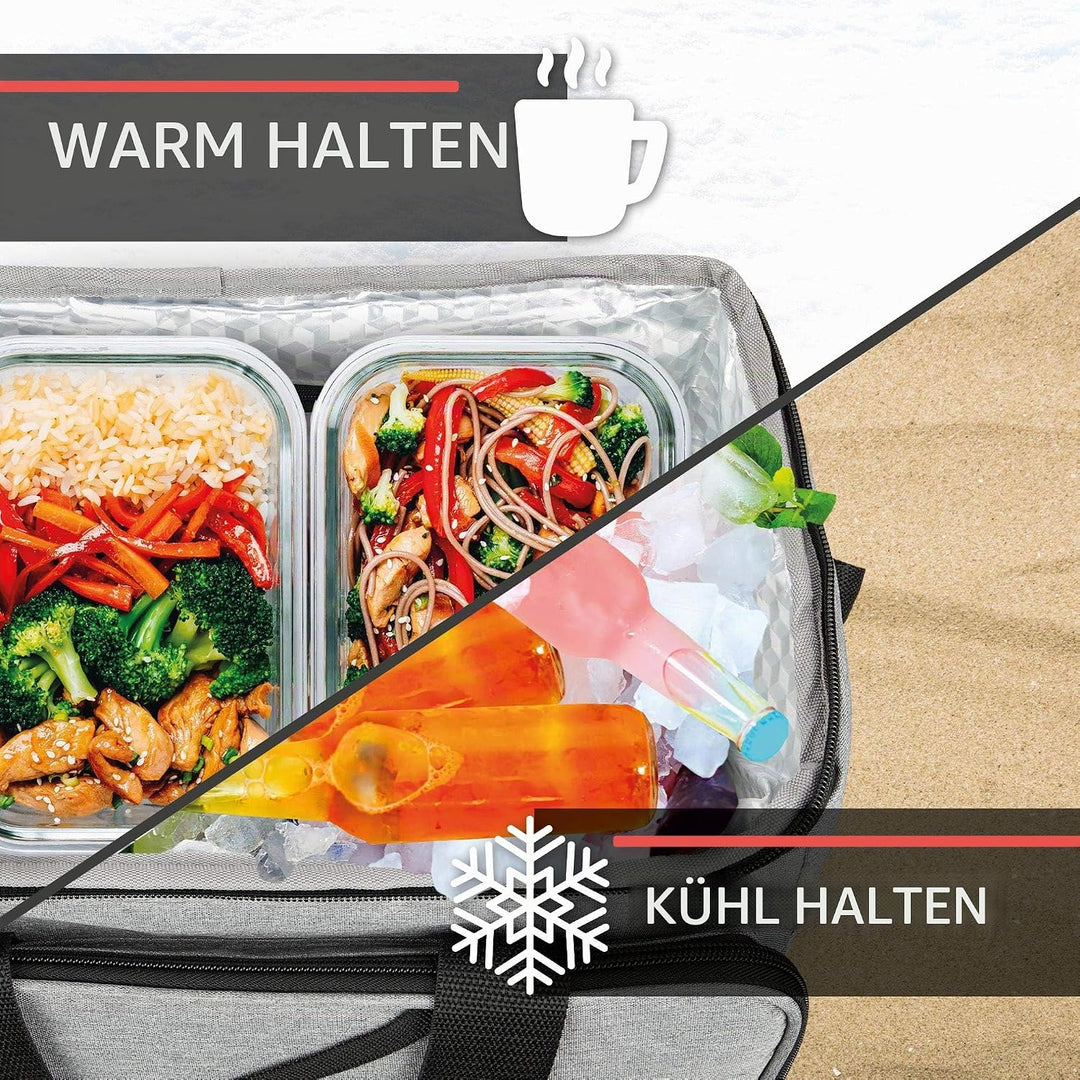 bomoe 25 Liter Kühltasche faltbar - Kühlbox inkl 2X Kühlakkus - Outdoor Isoliertasche mit 16h Kühlfu
