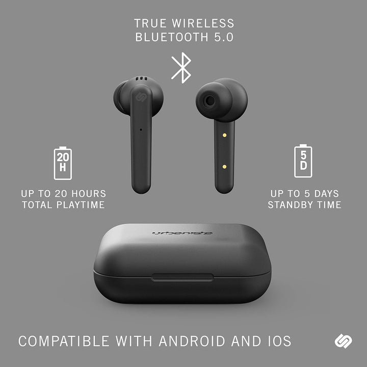 Urbanista Paris True Wireless Kopfhörer. 20H Spielzeit Kabellose Ladetasche, Bluetooth 5.0, Geräusch