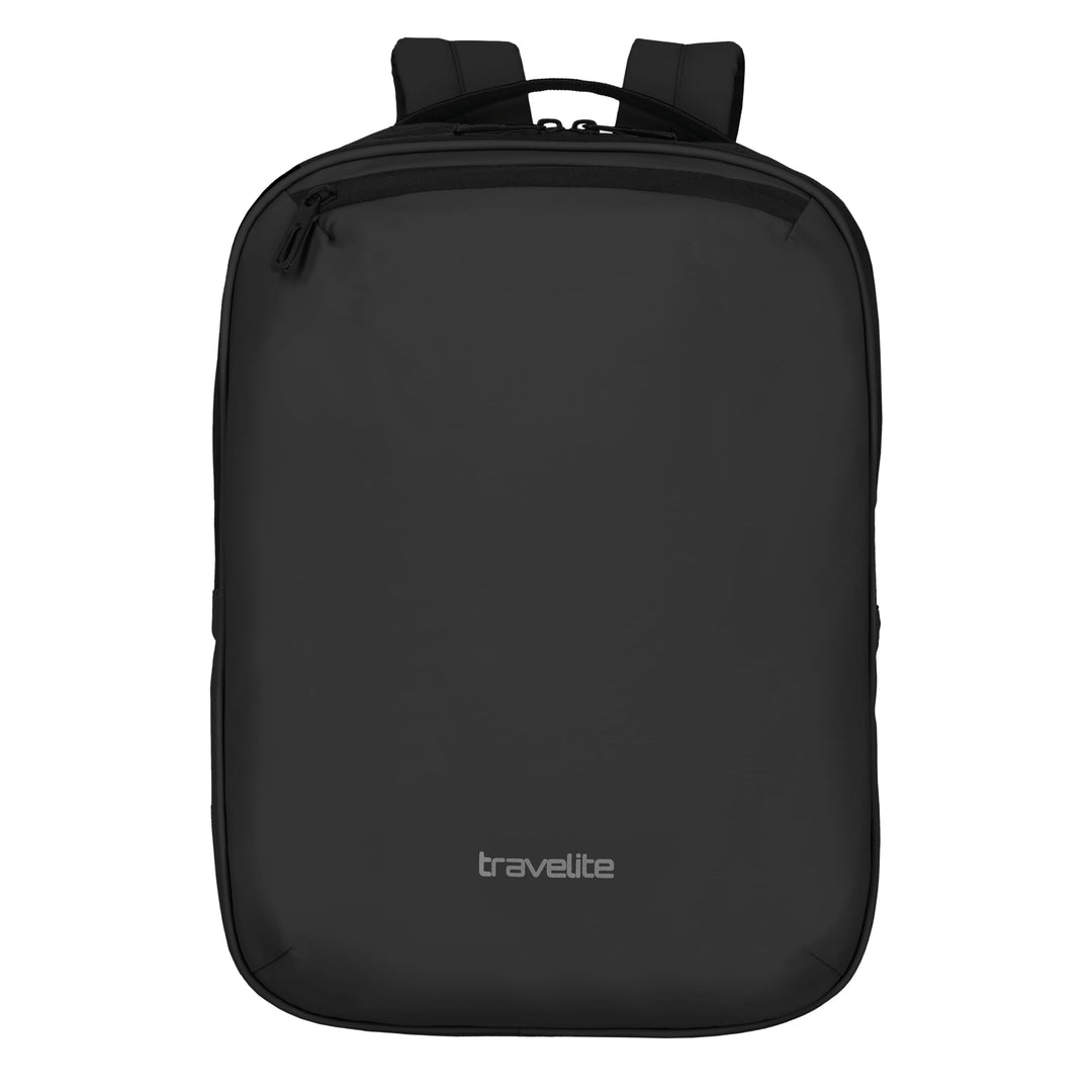 Travelite Handgepäck Rucksack, Laptopfach 13 Zoll, wasserabweisender Tagesrucksack mit Aufsteckfunkt