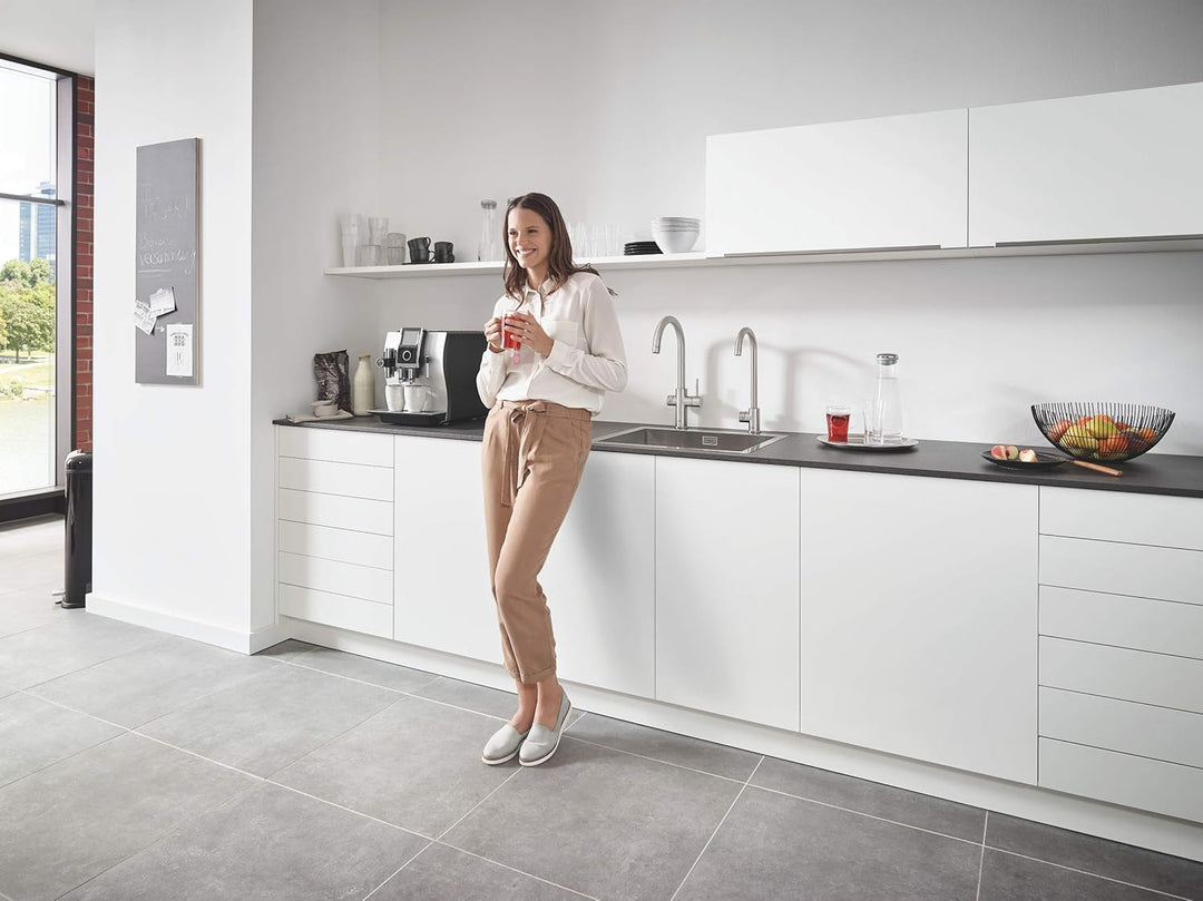 Grohe BLUE Professional C-Auslauf Kit mit Bluetooth und WiFi, Supersteel 31302DC2 supersteel C-Ausla