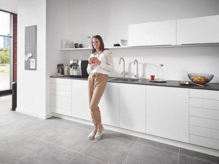 Grohe BLUE Professional C-Auslauf Kit mit Bluetooth und WiFi, Supersteel 31302DC2 supersteel C-Ausla