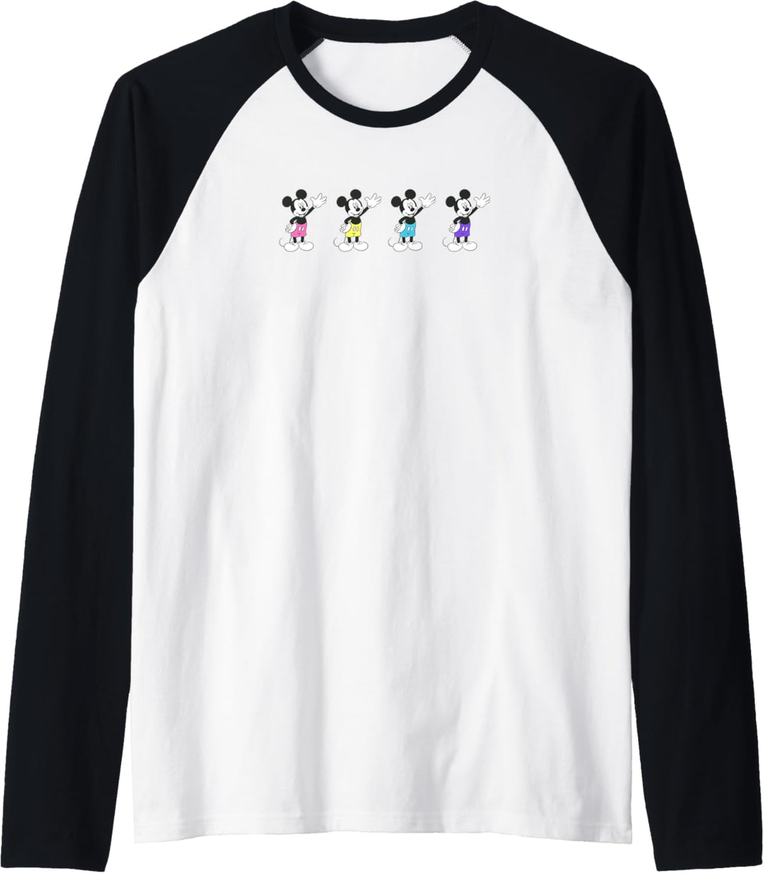 Disney Mickey And Friends Mickey Mouse Neon Line Up Raglan