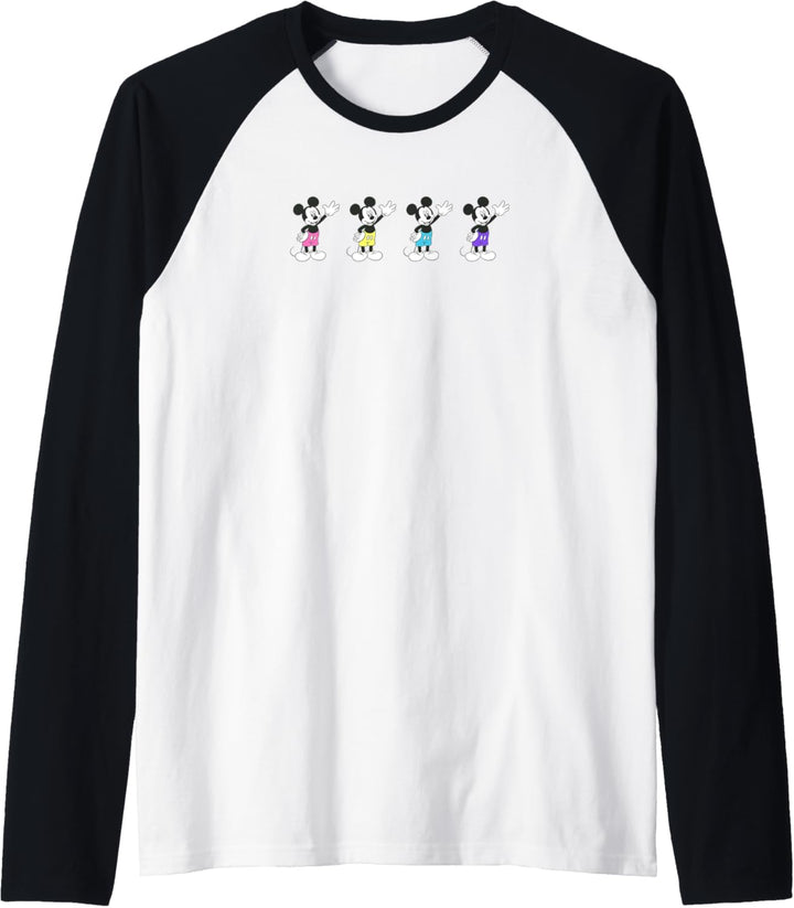 Disney Mickey And Friends Mickey Mouse Neon Line Up Raglan