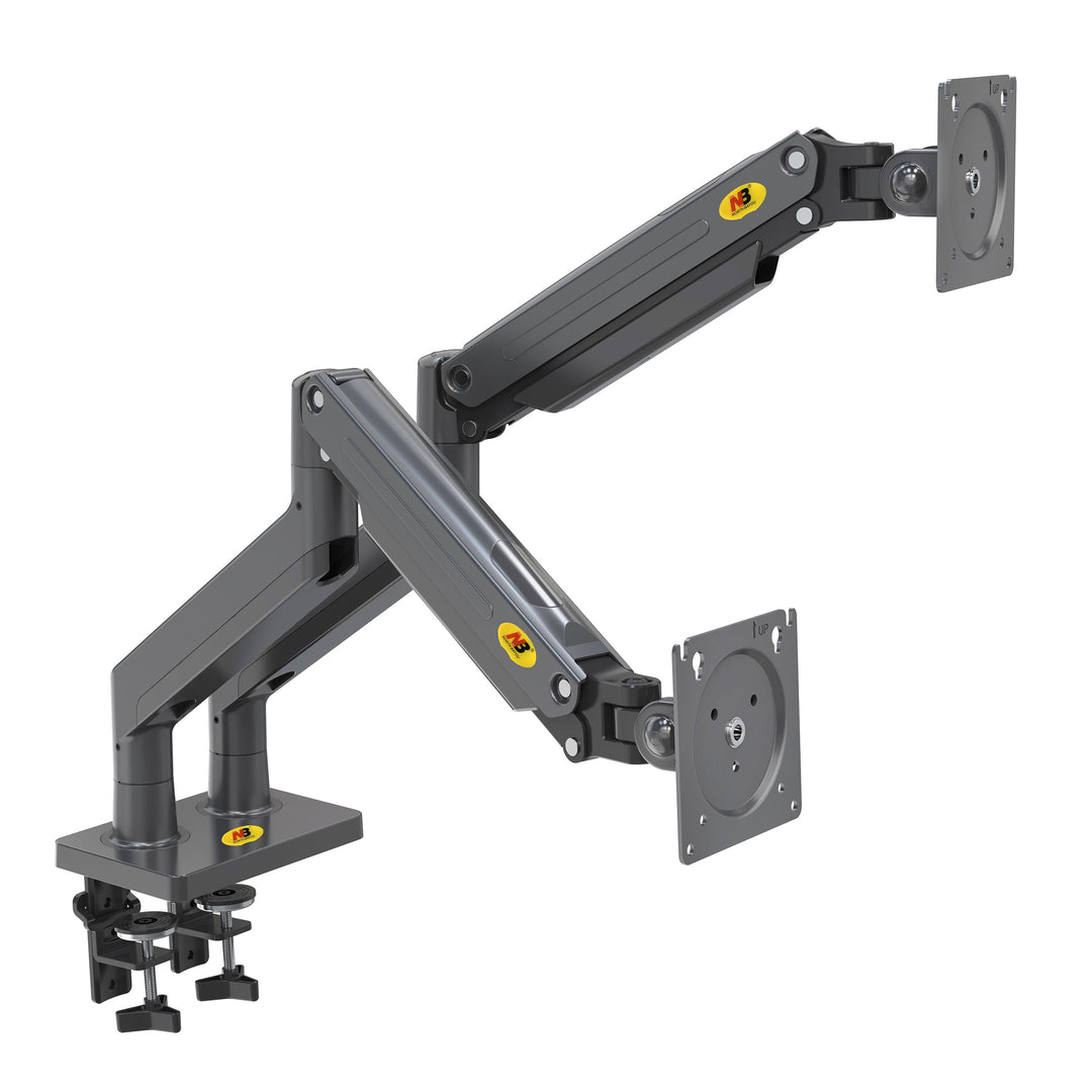 Tischhalterung mit Gasfeder für Zwei 22-32 Zoll LCD-Bildschirme mit VESA max. 100 x 100 mm, bis 15 k