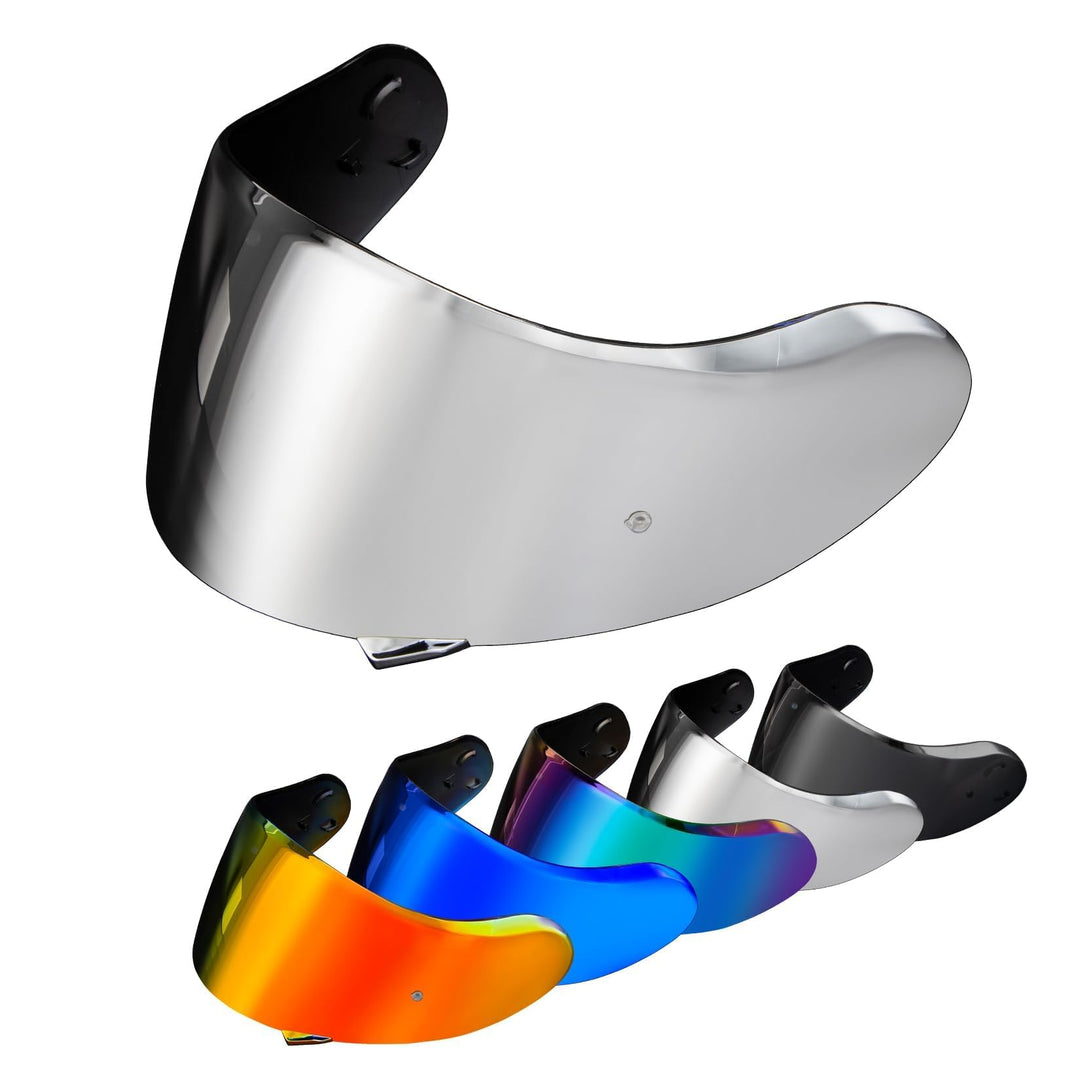 PSLER Helm Visier für Neotec 2 - Verspiegelt Helmvisier für Shoei Neotec 2 CNS-3 Getöntes Visier Mot