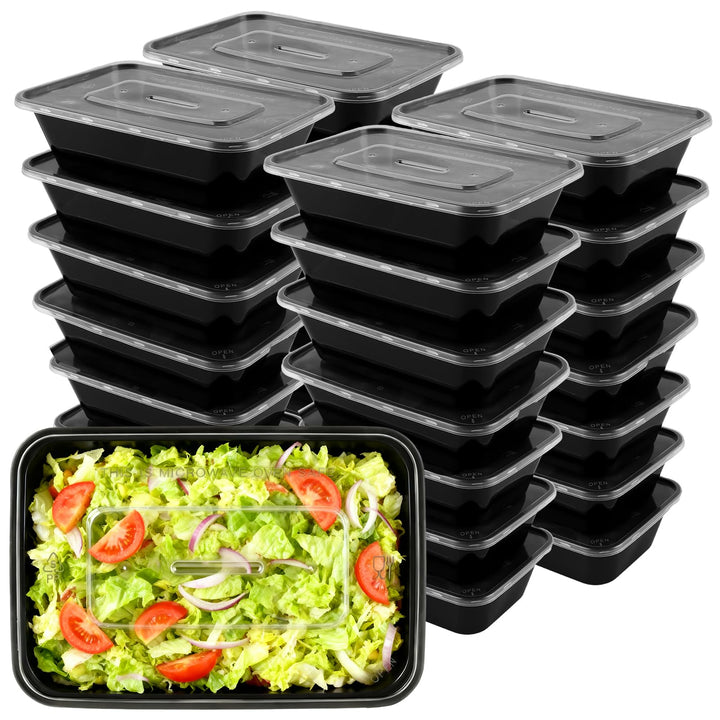 CYEER 100 Stück Meal Prep Boxen 750ml mit Deckel, Auslaufsichere Frischhaltebehälter für Vorkochen &
