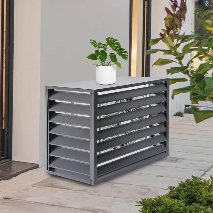 Abdeckung für Klimaanlage aus Aluminium‑Verbund Klimaanlage Zaun Bildschirm Schutzabdeckung für Auss