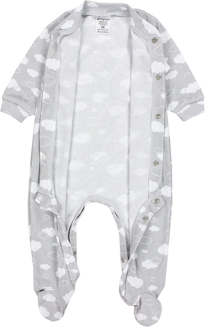 TupTam Baby Mädchen Schlafstrampler mit Fuss 3er Pack 62 Farbenmix 1, 62 Farbenmix 1
