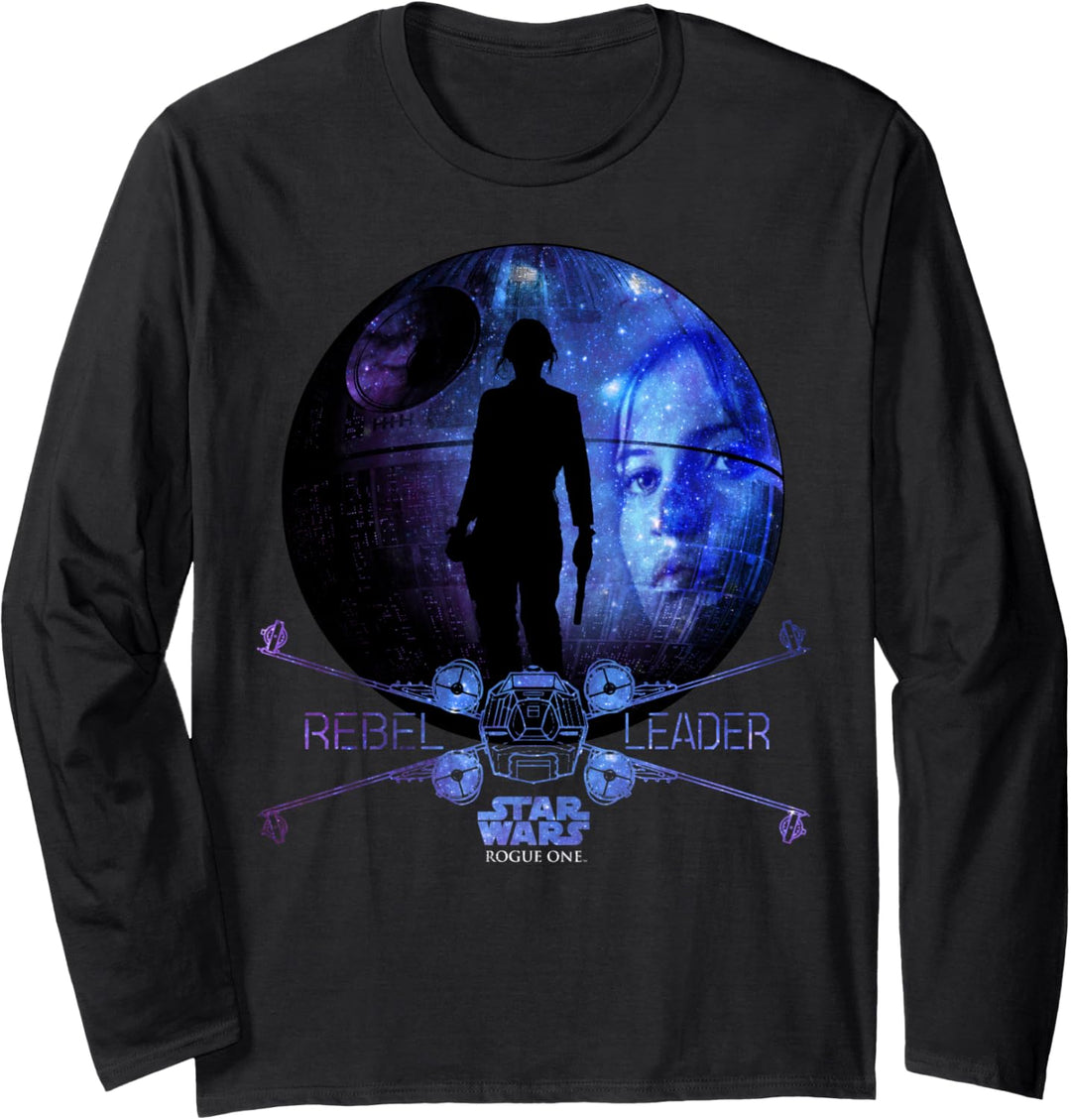 Star Wars Rogue One Jyn Erso Death Star Galaxy Langarmshirt