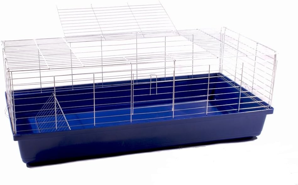 Hasenkäfig Kaninchenkäfig Meerschweinchenkäfig Kleintier Rabbit 1,20m blau