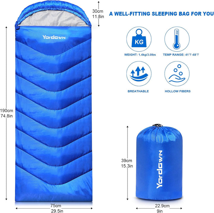 Schlafsack Outdoor Camping für Erwachsene Kinder, Schlafsäcke Sommer Winter 3-4 Jahreszeiten, Decken